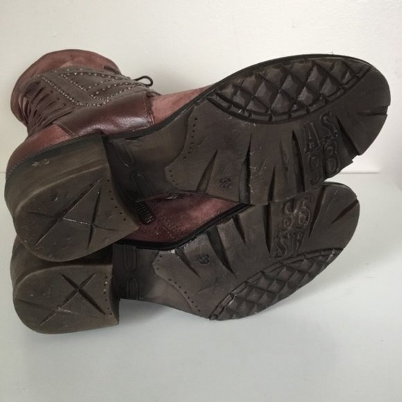 NWT A.S.98 Studded Katarina Boots in Dark Burgundy (37) 7 - Picture 9 of 10